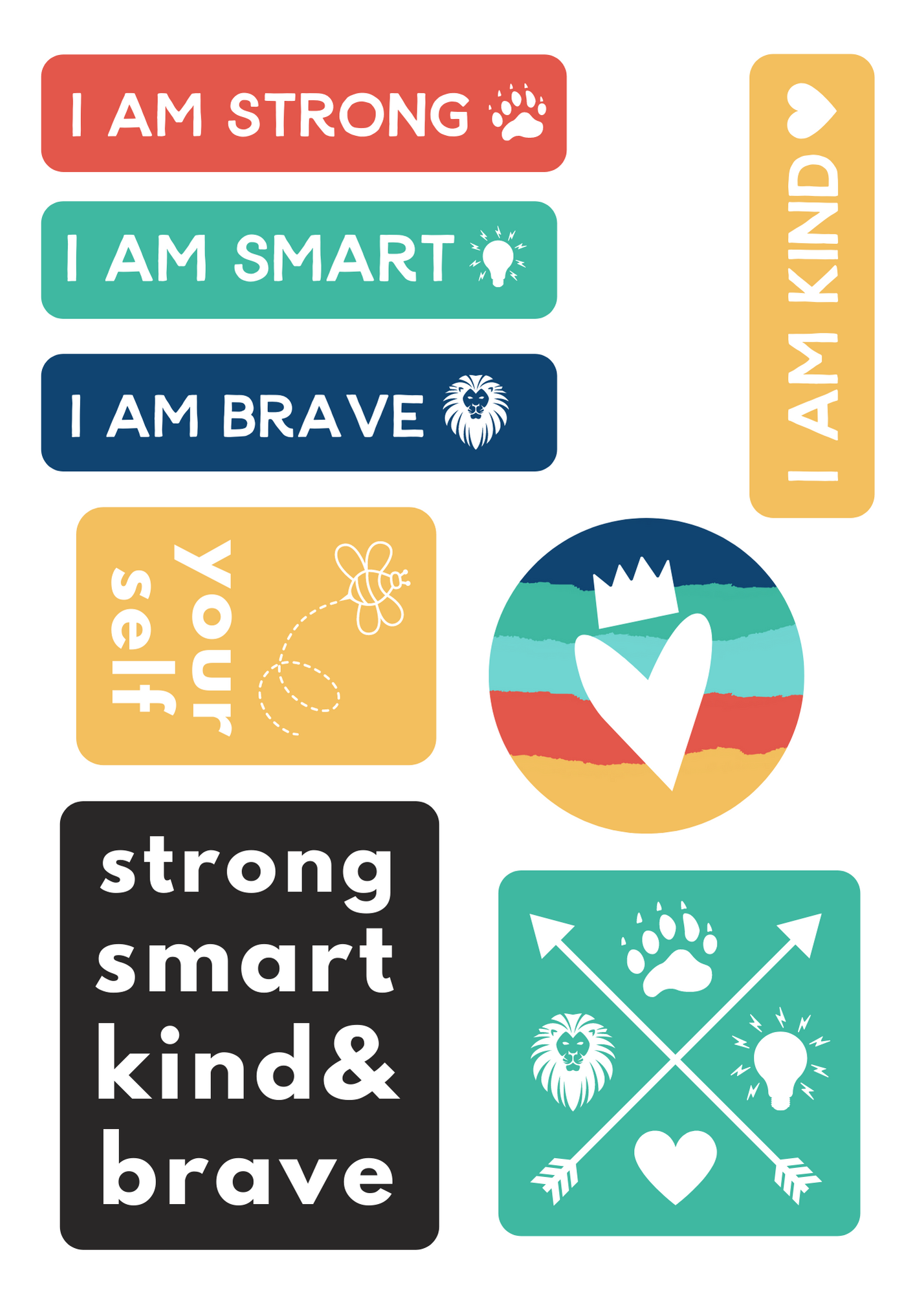 Growth Mindset Stickers + Mirror Clings
